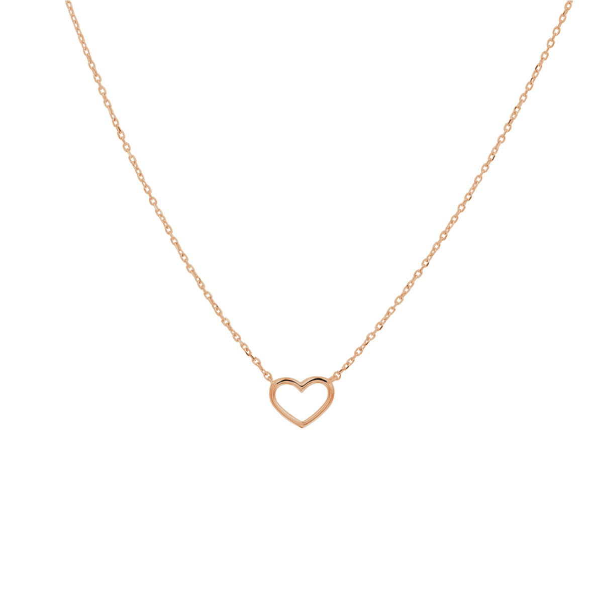 Collier hart 0,8 mm 40 - 42 - 44 cm 14k roségoud