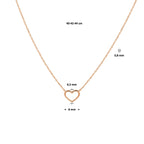Collier hart 0,8 mm 40 - 42 - 44 cm 14k roségoud