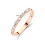 Aanschuifring zirkonia 14k roségoud