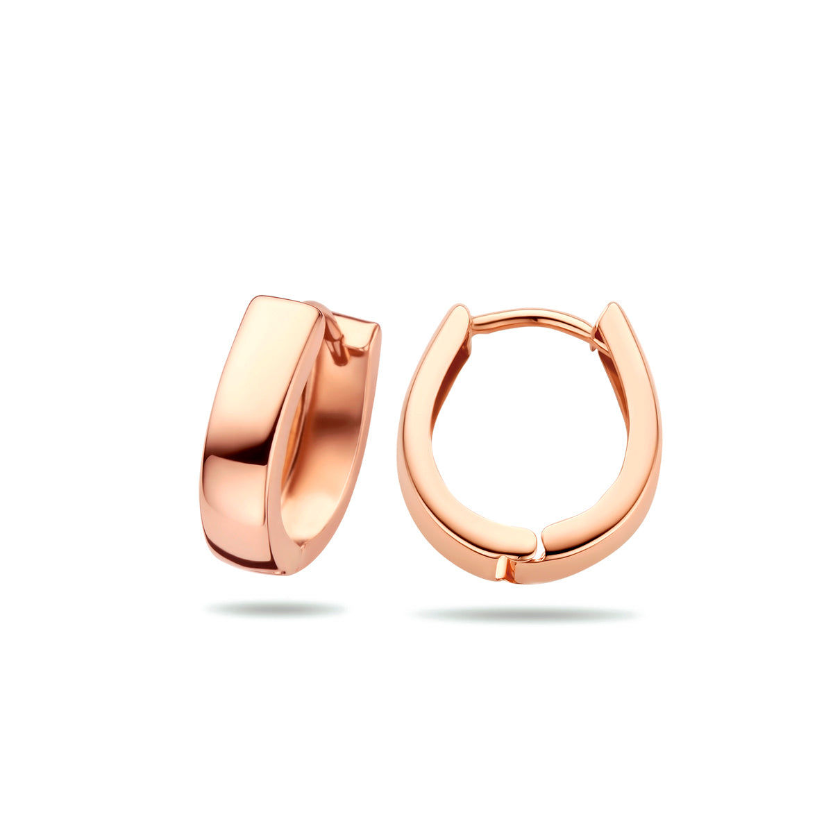 Klapoorringen 14k roségoud