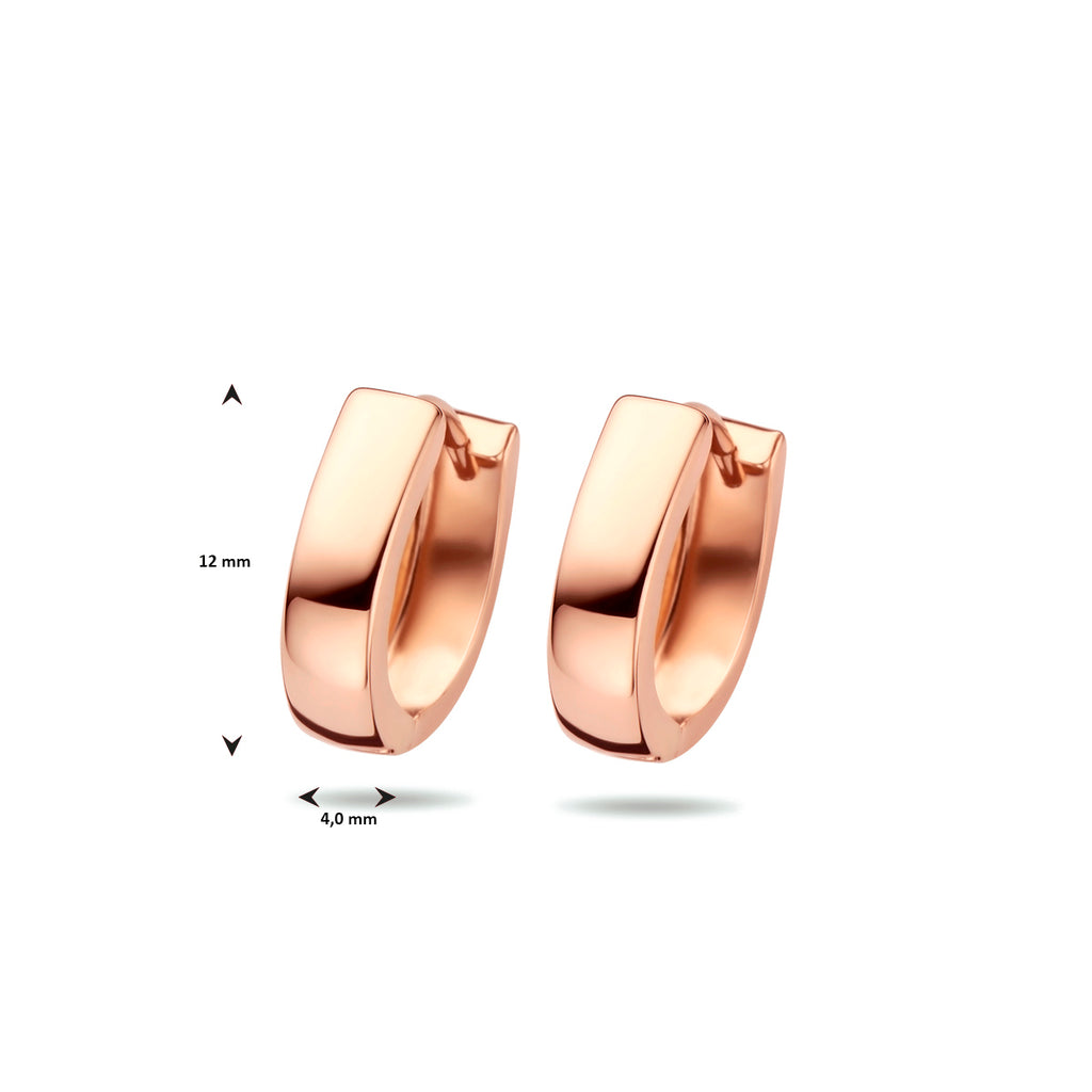 Klapoorringen 14k roségoud