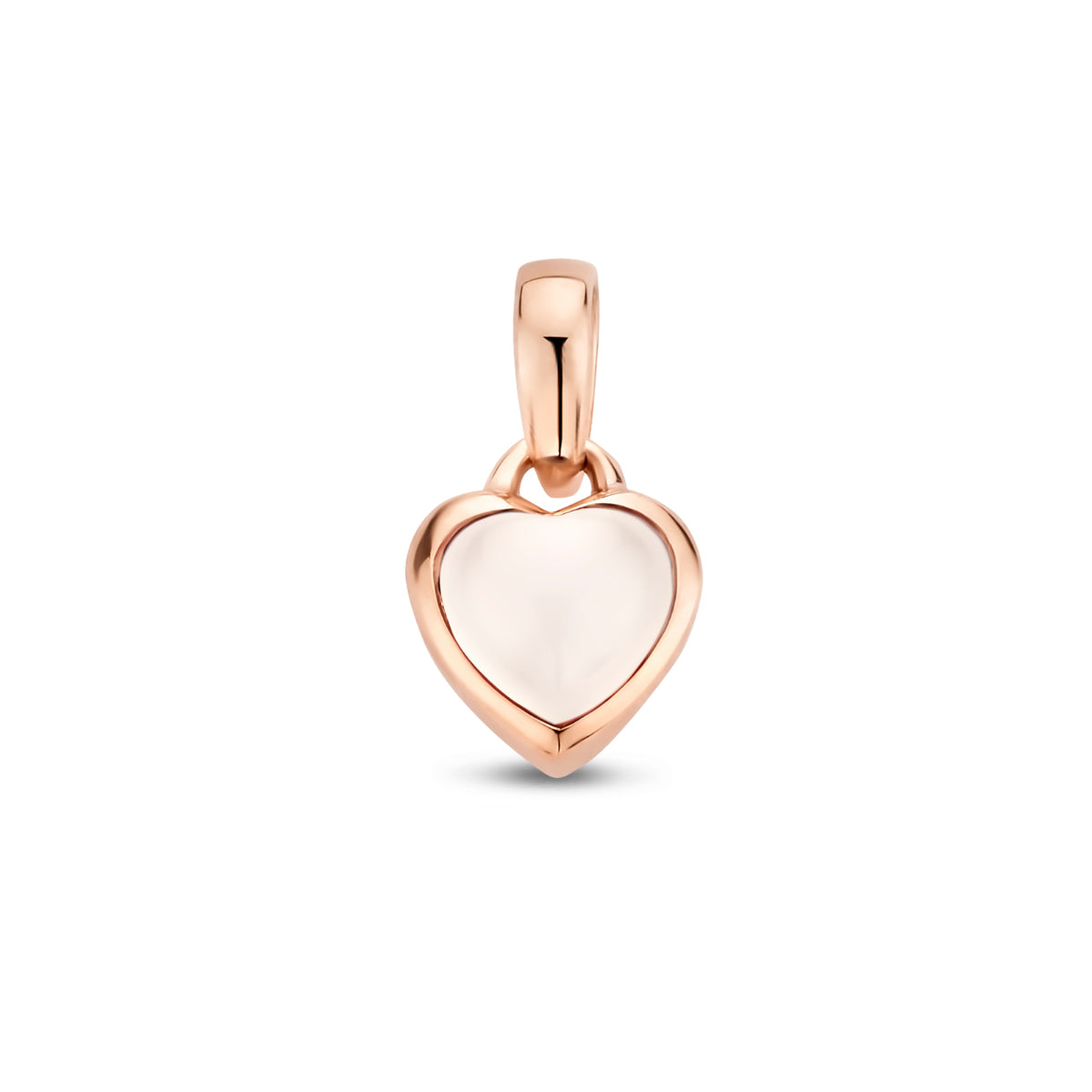 Hanger hart maansteen 14k roségoud