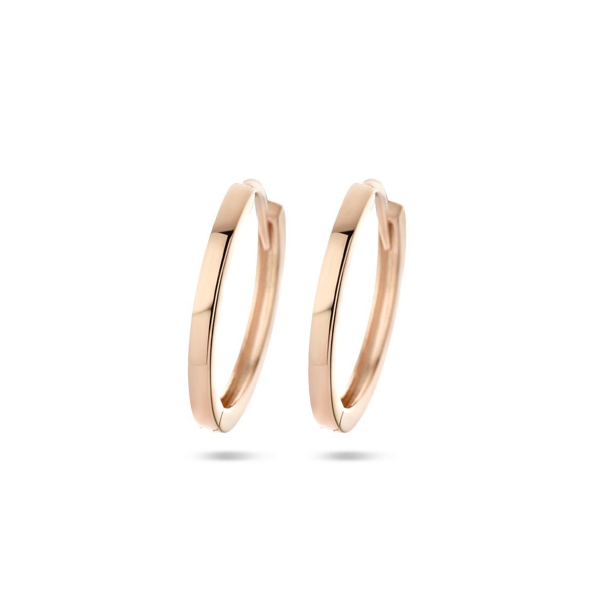 Klapoorringen 14k roségoud