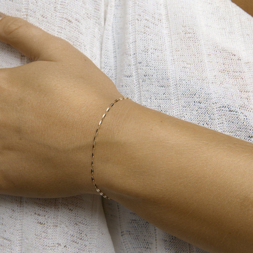 Armbandplatten 1,5 mm 16 - 17 - 18 cm 14K Gelbgold