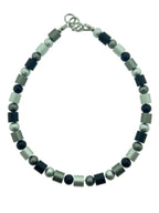 collier met cilinder/bol vorm aluminium