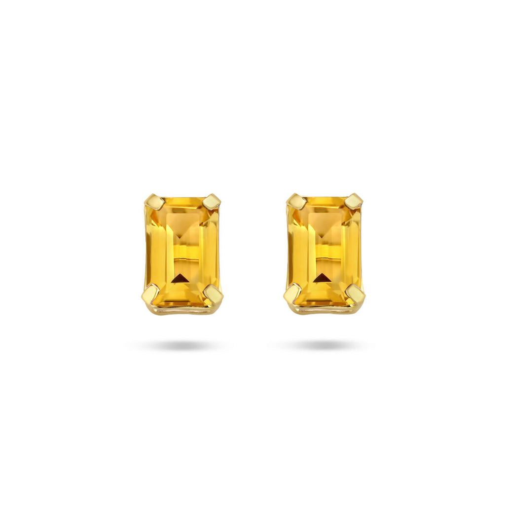 Ohrstecker Citrin 14K Gelbgold