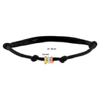 Armband satijn tricolor 14k goud met rubber/nylon/leer