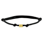 Armband satijn 14k goud met rubber/nylon/leer