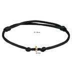 Armband satijn 14k goud met rubber/nylon/leer