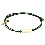 Armband katoen 13 - 19 cm 14k goud met rubber/nylon/leer