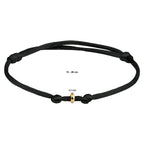 Armband satijn (heren lengte) 14k goud met rubber/nylon/leer