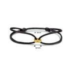 Armband satijn 14k goud met rubber/nylon/leer