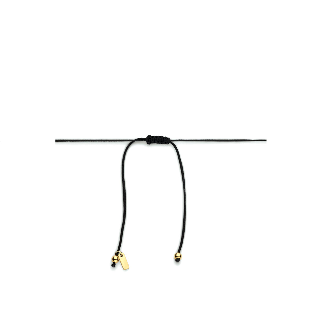 Collier katoen 60 cm 14k goud met rubber/nylon/leer