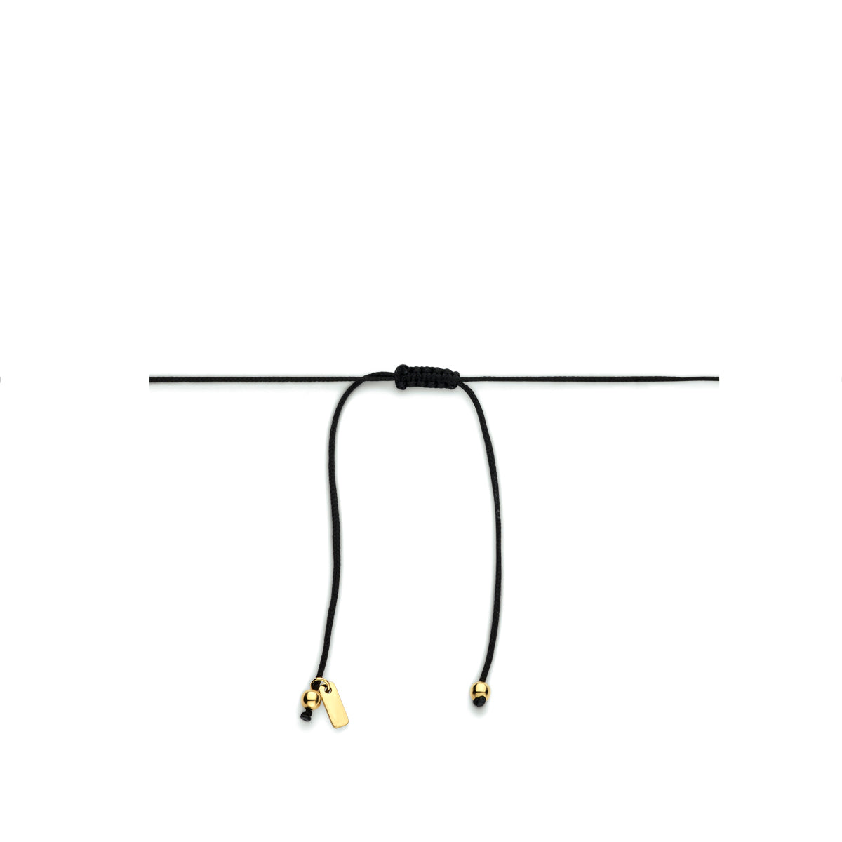 Collier katoen 60 cm 14k goud met rubber/nylon/leer