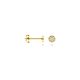 Ohrstecker Zirkonia 4 mm 14K Gelbgold