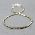 Collier buisjes zilver oxy en verguld zilver