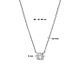 collier zirkonia 40 - 42 - 44 cm 14K witgoud