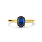 ring saffier 14K geelgoud
