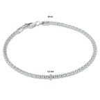 Armband 2,5 mm 18 cm Silber rhodiniert