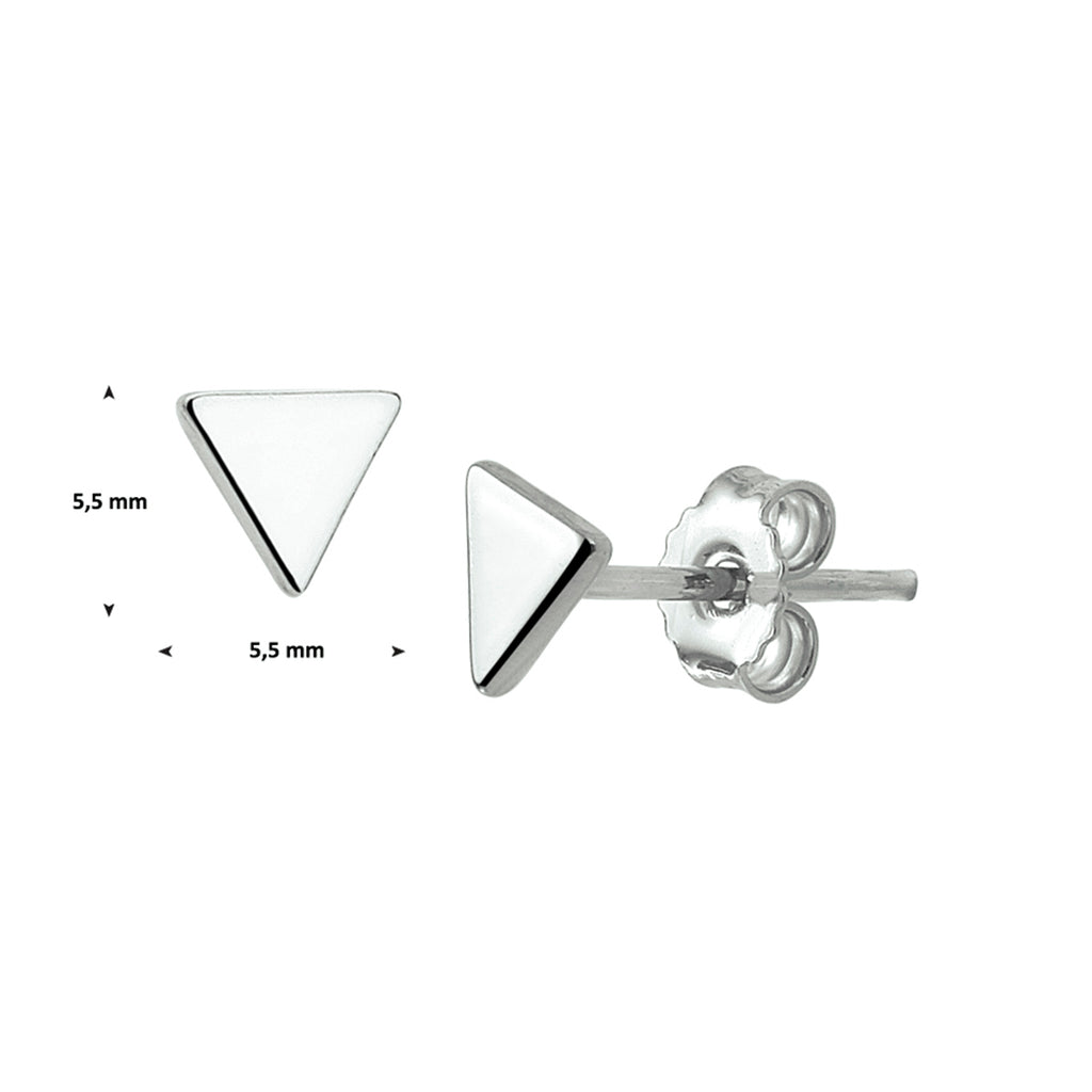 Dreieck-Ohrringe aus Silber rhodiniert