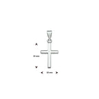 hanger kruis zilver gerhodineerd