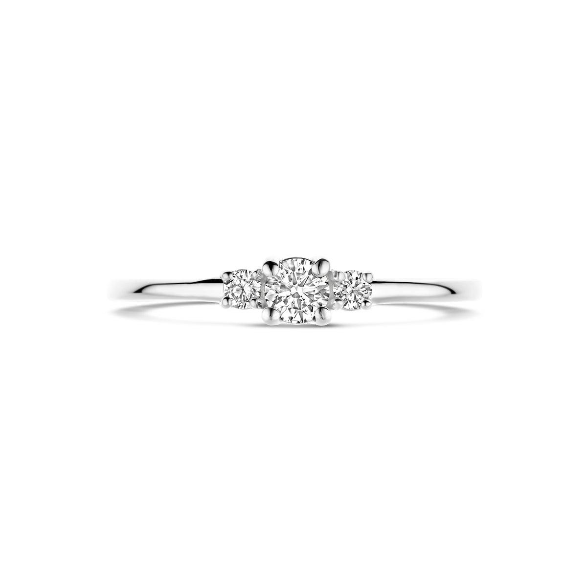 ring diamant 0.14ct h si 18K witgoud