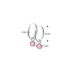 Ohrringe rosa Zirkonia silber weiß