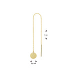 Durchziehohrring rund pro Stück 14K Gelbgold