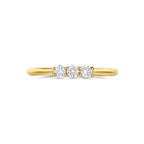 trilogie ring lab grown diamant 0.24ct g vs 14K geelgoud