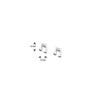 Ohrstecker Musiknote silberweiß