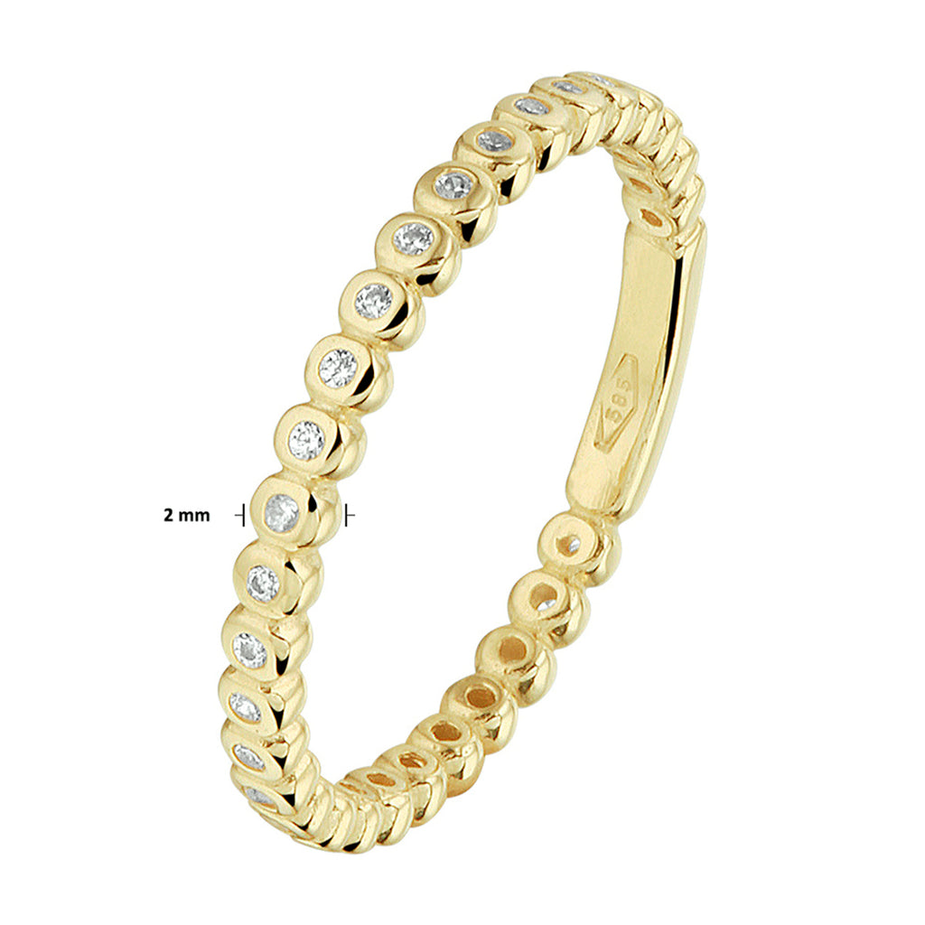 Verlängerungsring Zirkonia 14K Gelbgold