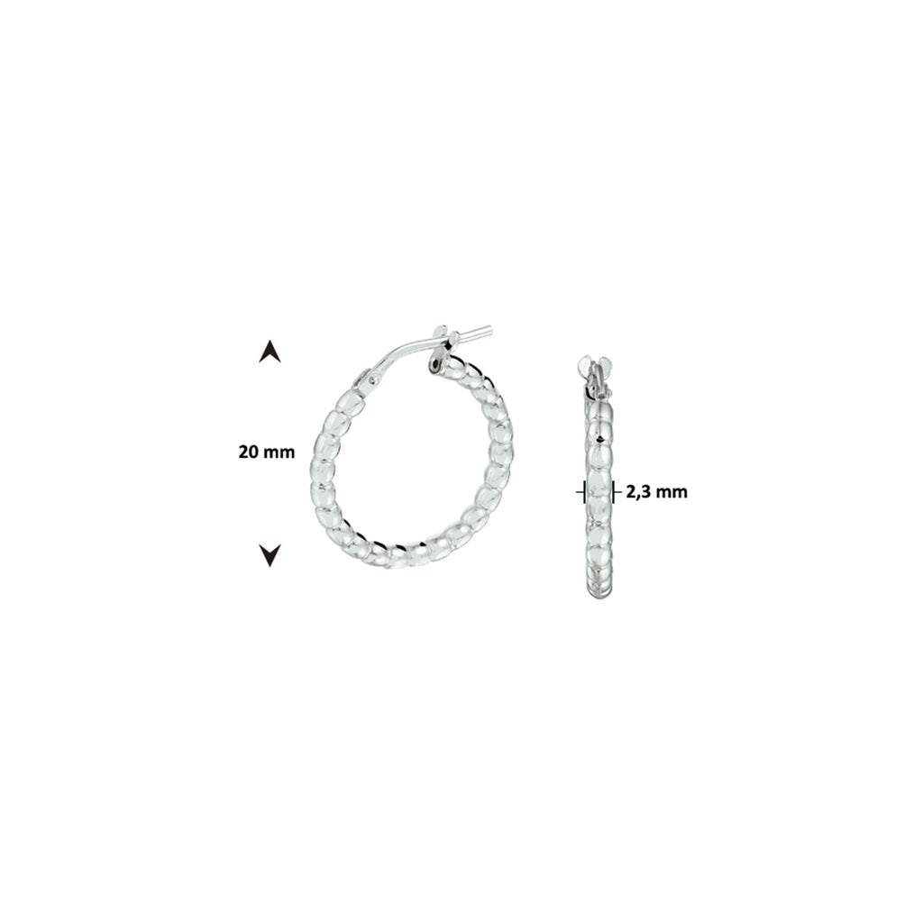 oorringen zilver gerhodineerd