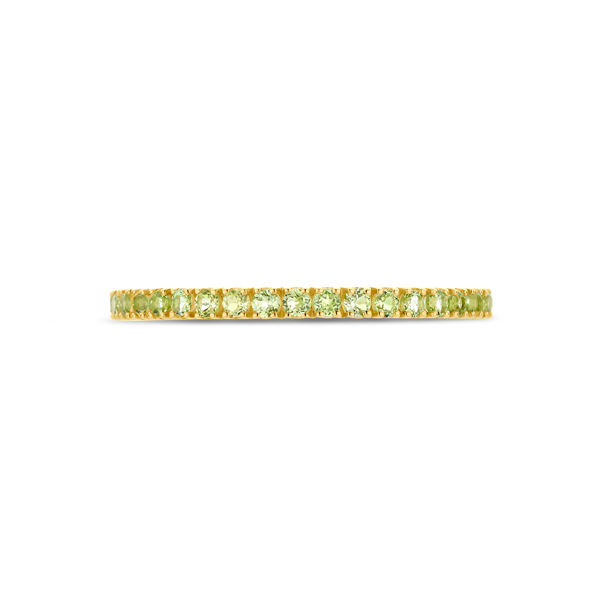 ring met geboortesteen peridoot augustus 14K geelgoud