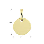graveerhanger rondje 14K geelgoud