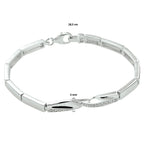 Armband Zirkonia 18,5 cm Silber rhodiniert