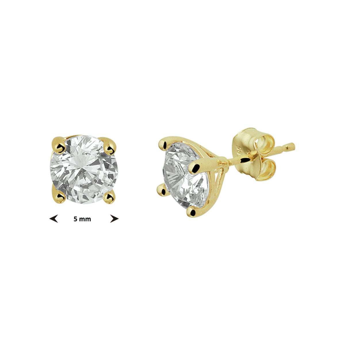 Ohrstecker Zirkonia 14K Gelbgold