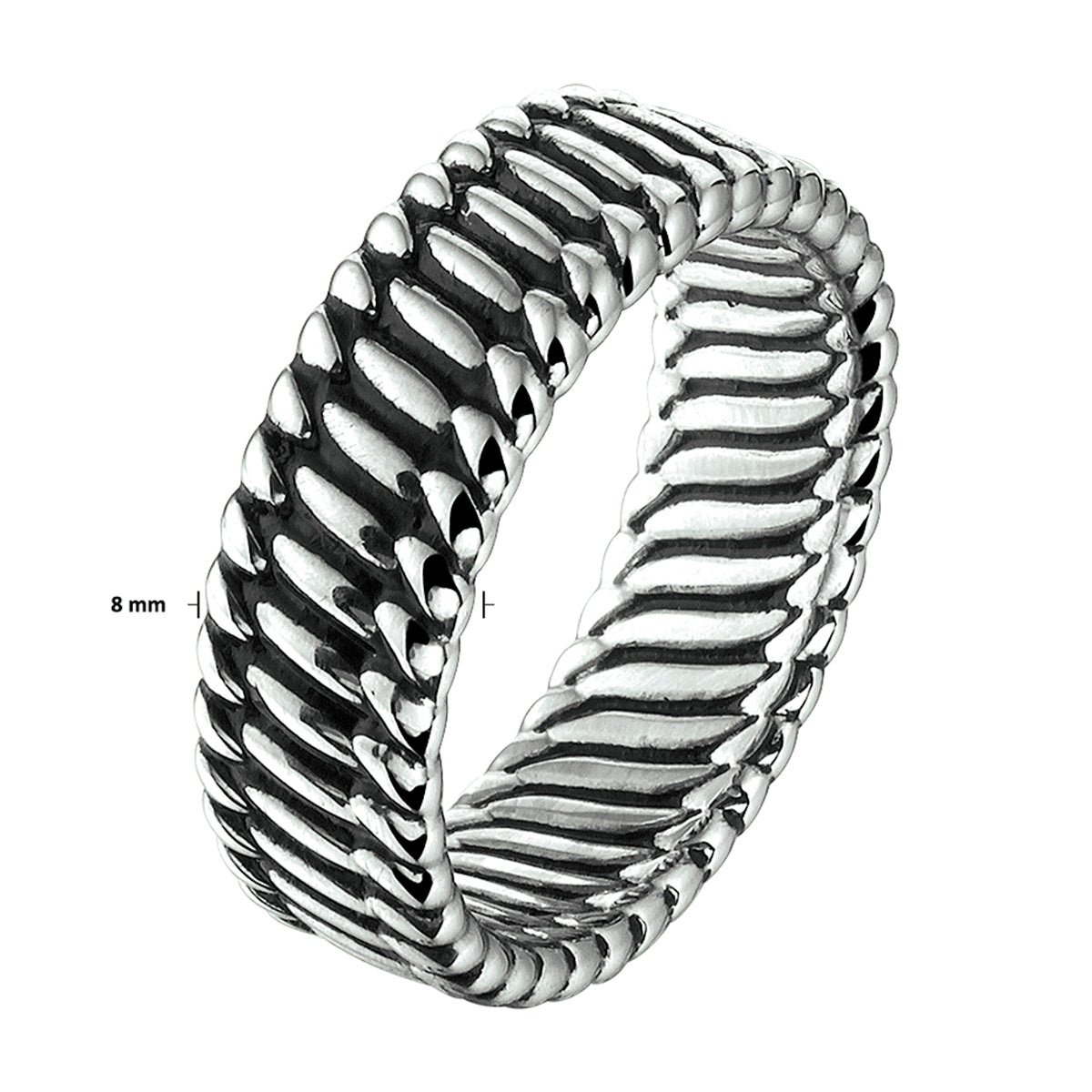 ring oxi zilver geoxideerd