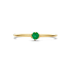 Ring mit Geburtsstein Smaragd 14. Mai Gelbgold