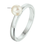 Ring Perle Silber rhodiniert