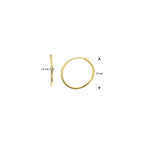 oorringen ronde buis 1,3 mm 1 micron zilver verguld (geel)