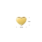 Ohrstecker Herz pro Stück 14K Gelbgold