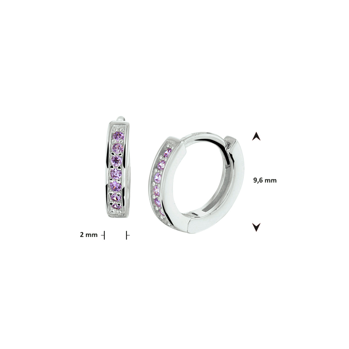 Ohrhänger Synth. Amethystsilber rhodiniert