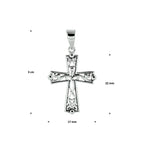 hanger oxi kruis zilver geoxideerd