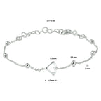 Armband Herz Silber rhodiniert