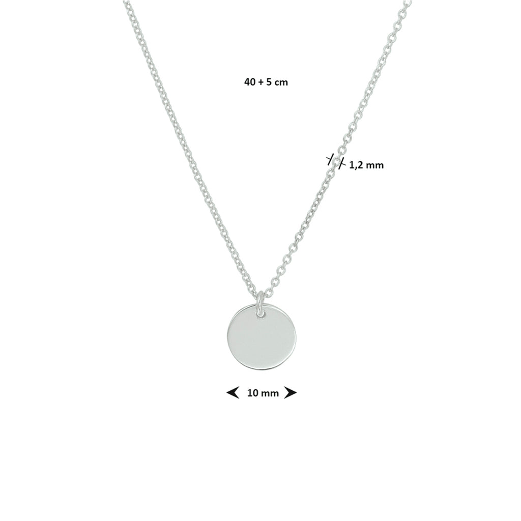 Gravurkette rund 40 + 5 cm Silber rhodiniert
