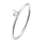 ring diamant 0.10ct h si 14K witgoud met palladium