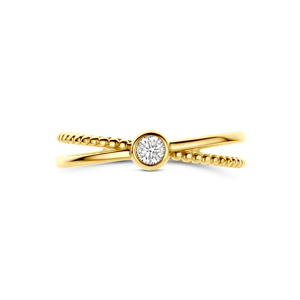 9k ring zirkonia 9K geel
