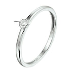 Zusatzring Zirkonia Silber rhodiniert