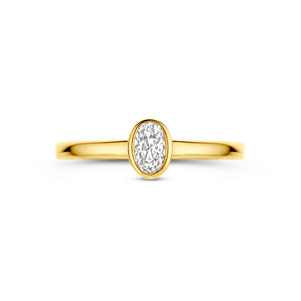 Ring Zirkonia 14K Gelbgold