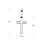 hanger kruis zilver gerhodineerd